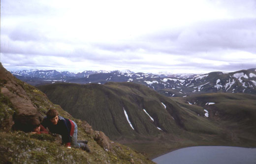 Ómar og Gilli uppi í Löðmundi